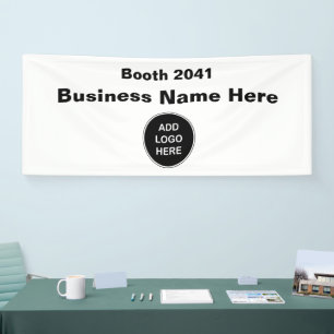 Lona Banner del programa comercial editable con logotip