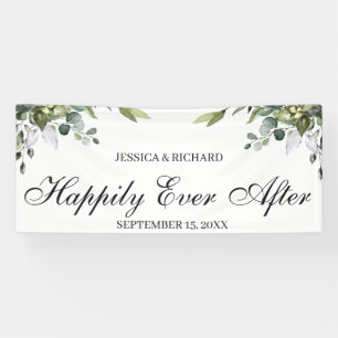 Lona Banner del Rótulo del Boda de color de agua Eucaly