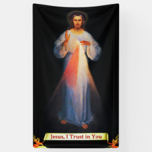 Lona Banner Divino de Misericordia Jesús 3'x5'