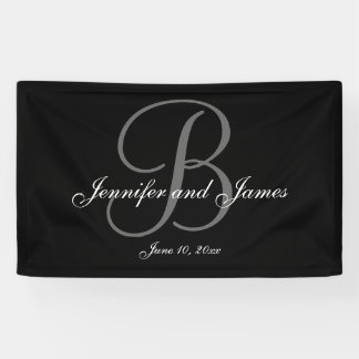 Lona Banner elegante del Boda del Monograma B