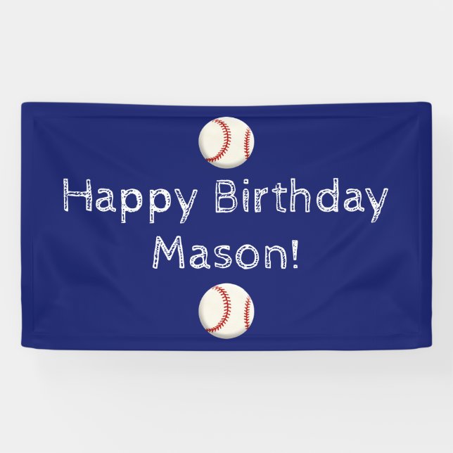 Lona Banner Fiesta Personalizado de béisbol / Softball (Horizontal)