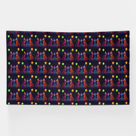 Lona Banner Fiesta temática Neon Safari