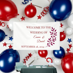 Lona Banner floral personalizado Grad Baby Anniv
