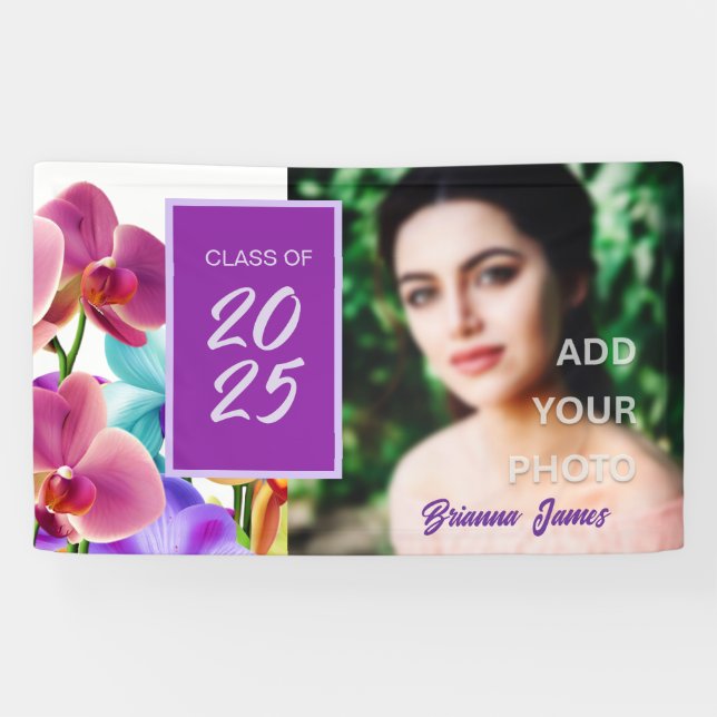 Lona Banner fotográfico moderno y elegante de la fiesta (Horizontal)