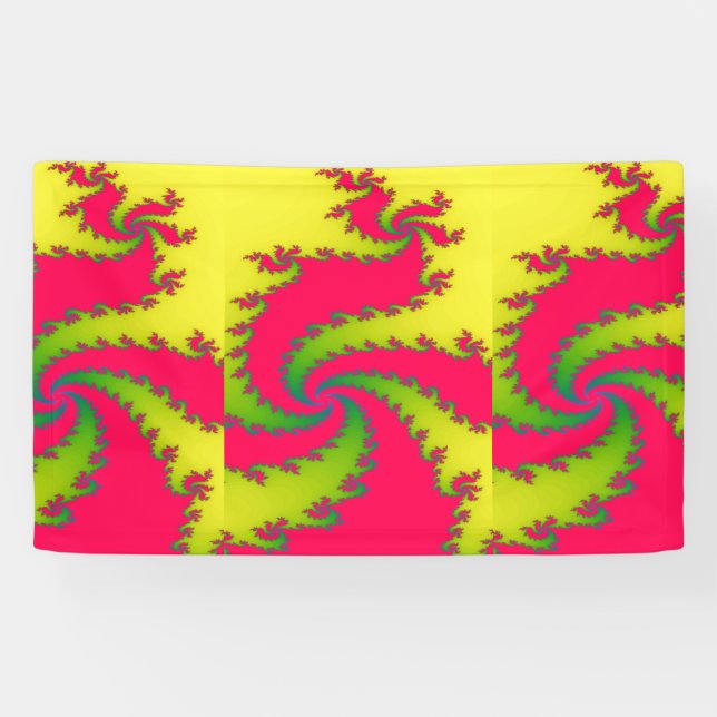 Lona Banner fractal de dragón chino de año nuevo (Horizontal)