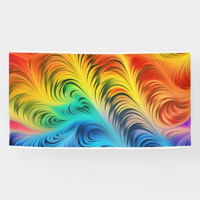 Lona Banner giratorio en arco iris (Horizontal)