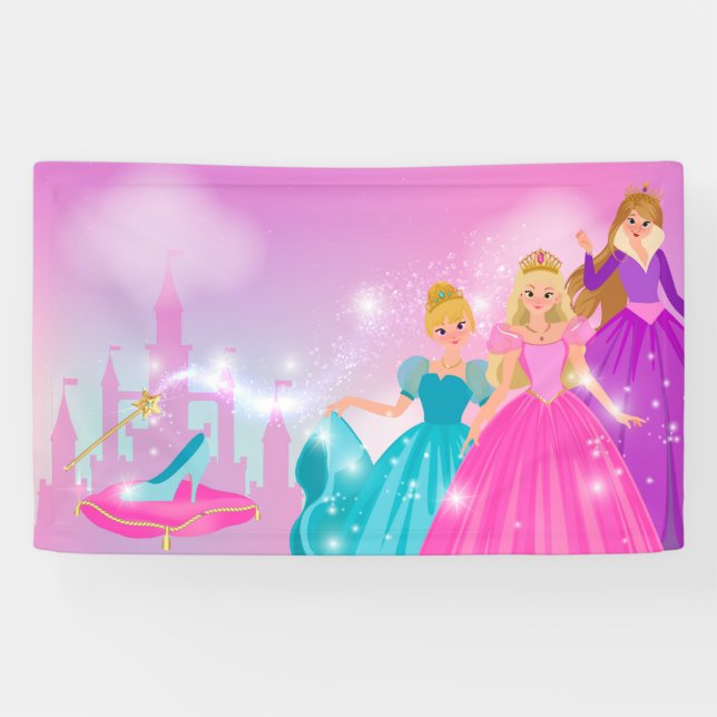 Lona Banner grande del Fiesta Princesa (Horizontal)