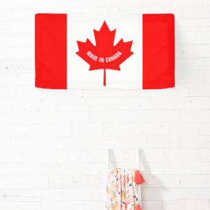 Lona Banner hecho en Canadá con bandera canadiense