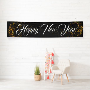 Lona Banner interior feliz Año Nuevo