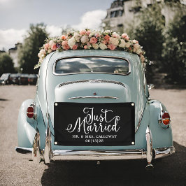 Lona Banner moderno de auto solo casado