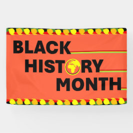 Lona Banner naranja - Mes de la Historia Negra