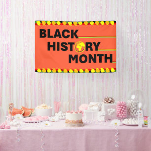 Lona Banner naranja - Mes de la Historia Negra