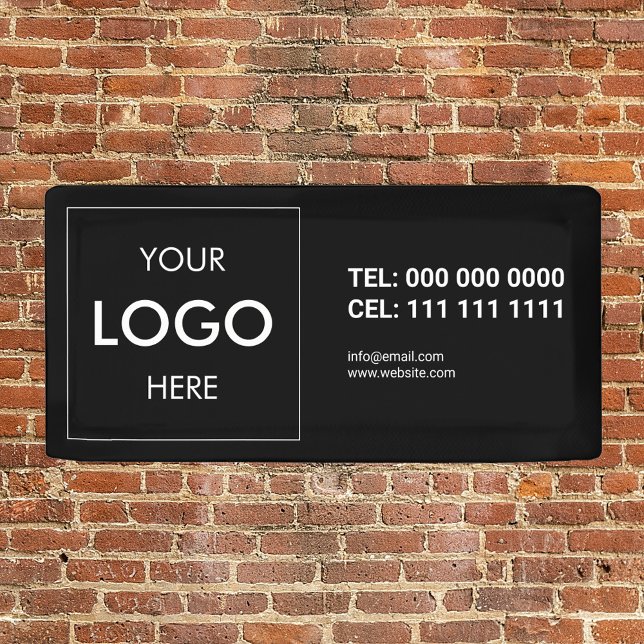 Lona Banner negro con logotipo comercial (Subido por el creador)