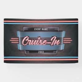 Lona Banner Neon Cruise In