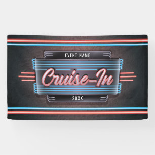 Lona Banner Neon Cruise In