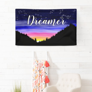 Lona Banner nocturno de diamantes