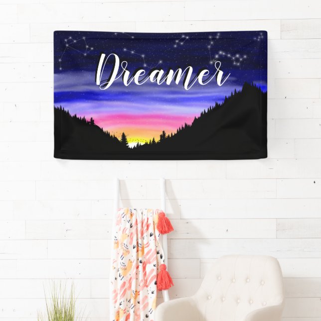 Lona Banner nocturno de diamantes (In situ)