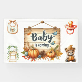Lona Banner-otoño Baby Shower Banner-3 x 5 pies