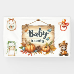 Lona Banner-otoño Baby Shower Banner-3 x 5 pies