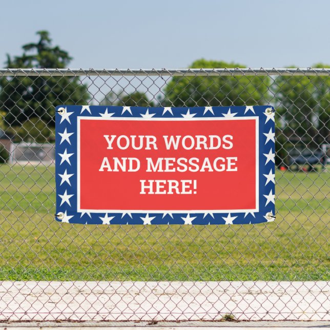 Lona Banner patriótico personalizado (in situ)