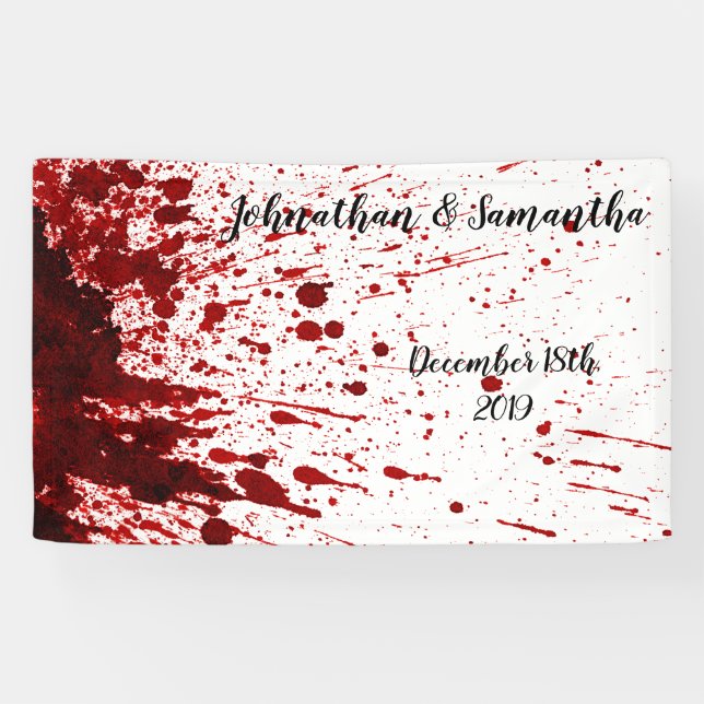 Lona Banner personalizado de 3'x5' Splatter Vampiro G (Horizontal)