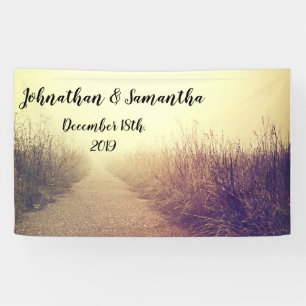 Lona Banner personalizado de 3'x5' Sunrise Pathway Walk