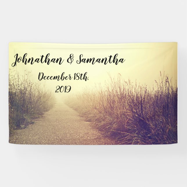 Lona Banner personalizado de 3'x5' Sunrise Pathway Walk (Horizontal)