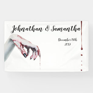 Lona Banner personalizado de 3'x5' zombie vampiro goteo