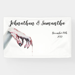 Lona Banner personalizado de 3'x5' zombie vampiro goteo