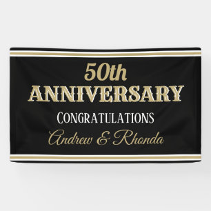 Lona Banner personalizado de Aniversario Clásico