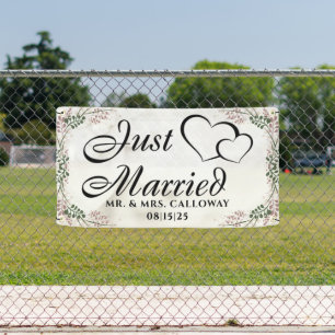Lona Banner personalizado de auto solo casado