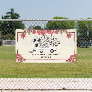 Lona Banner personalizado de auto solo casado