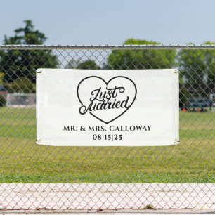 Lona Banner personalizado de auto solo casado