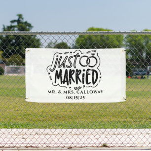 Lona Banner personalizado de auto solo casado