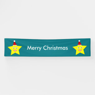 Lona Banner personalizado de estrella de Navidades pequ