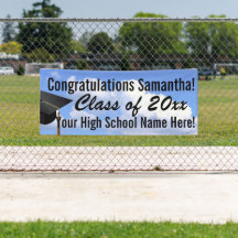 Banner personalizado de graduación al aire libre c