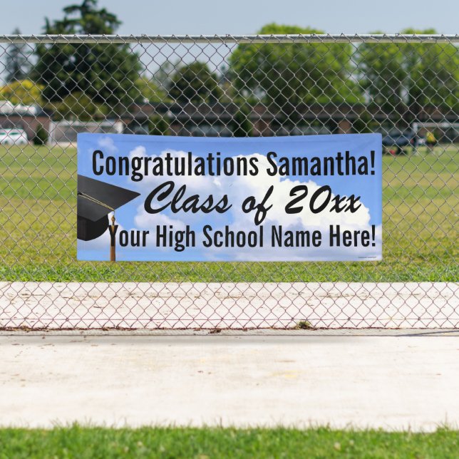 Lona Banner personalizado de graduación al aire libre c (In situ)