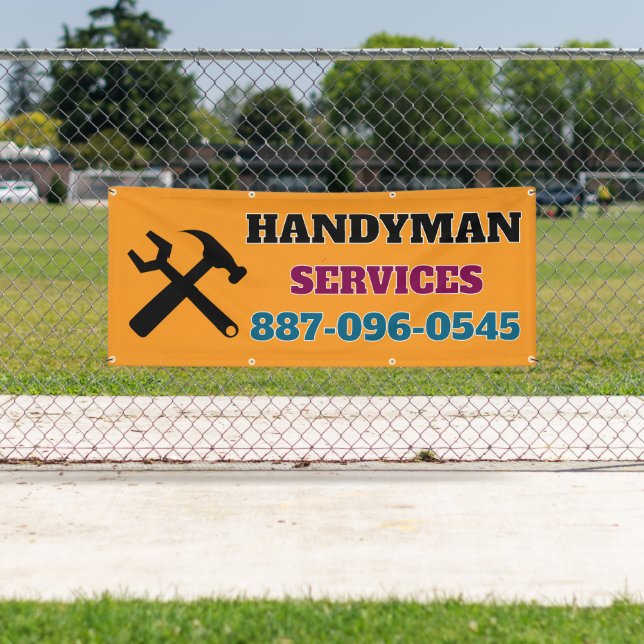 Lona Banner Personalizado de Handyman Services (In situ)