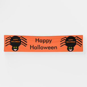 Lona Banner personalizado de la araña negra de Hallowee