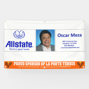 Lona Banner personalizado de negocios de club de tenis