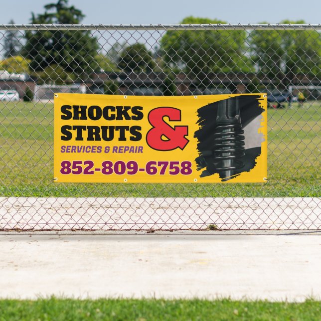 Lona Banner Personalizado De Shocks And Struts Services (In situ)