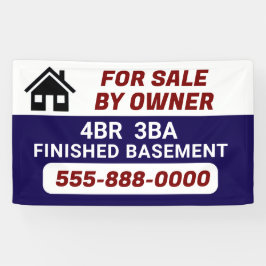 Lona Banner personalizado "En venta por el propietario"