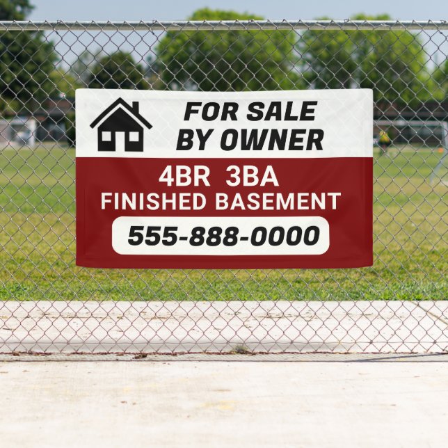 Lona Banner personalizado "En venta por el propietario" (In situ)