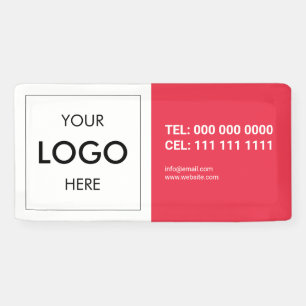 Lona Banner profesional moderno con logotipo