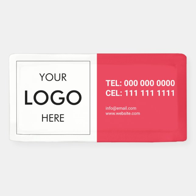 Lona Banner profesional moderno con logotipo (Horizontal)