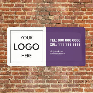 Lona Banner profesional moderno con logotipo