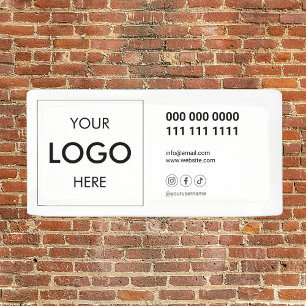 Lona Banner profesional simple con logotipo