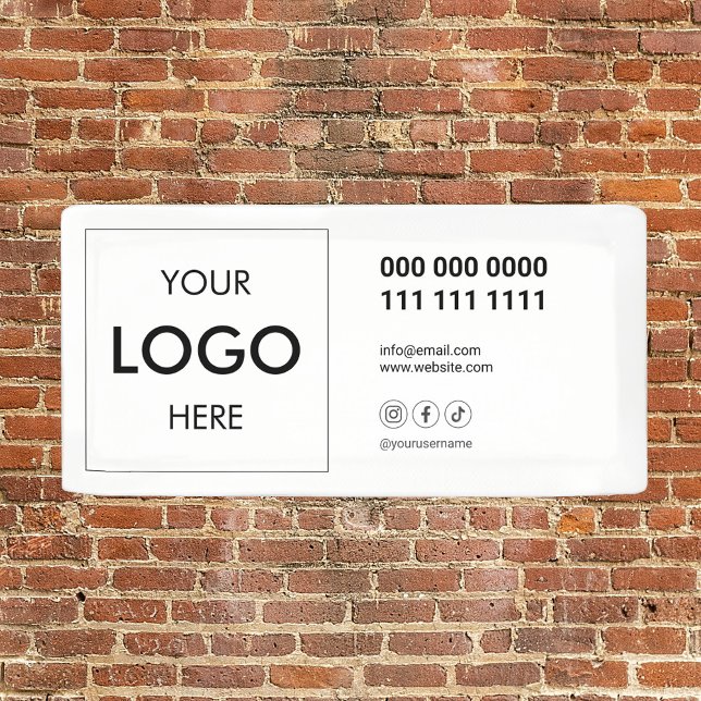 Lona Banner profesional simple con logotipo (Subido por el creador)