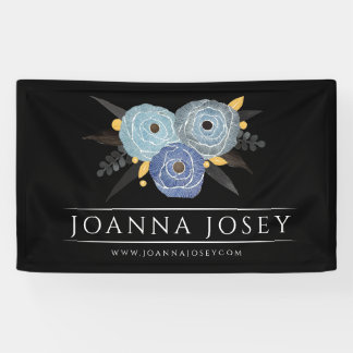 Lona Banner promocional de negocios con Bouquet de flor