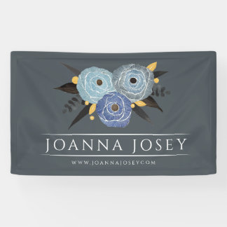 Lona Banner promocional de negocios con Bouquet de flor